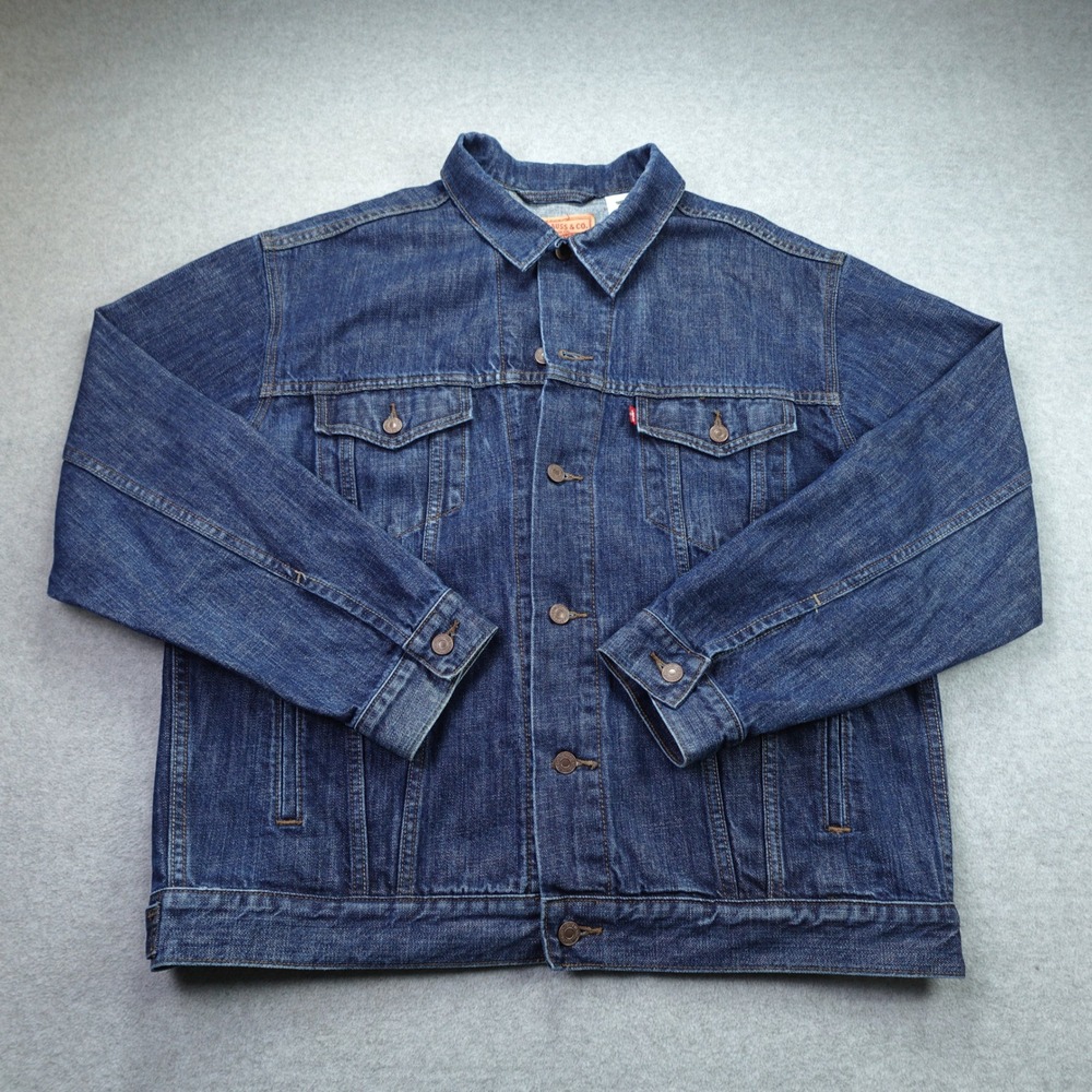 Levi's 70507 Jacket Mens XL Blue Classic Denim Trucker Dark Wash Cotton